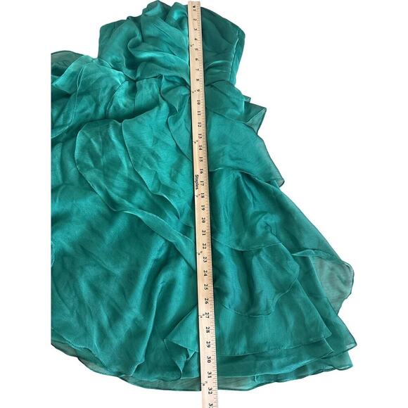 Vintage Jim Hjelm Occasion Green Strapless Dress Sz 2 - Picture 9 of 9